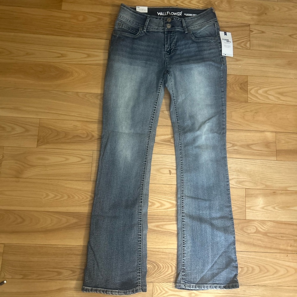 Wallflower Luscious Curve Stretchy Bootcut Blue Denim Jeans NWT